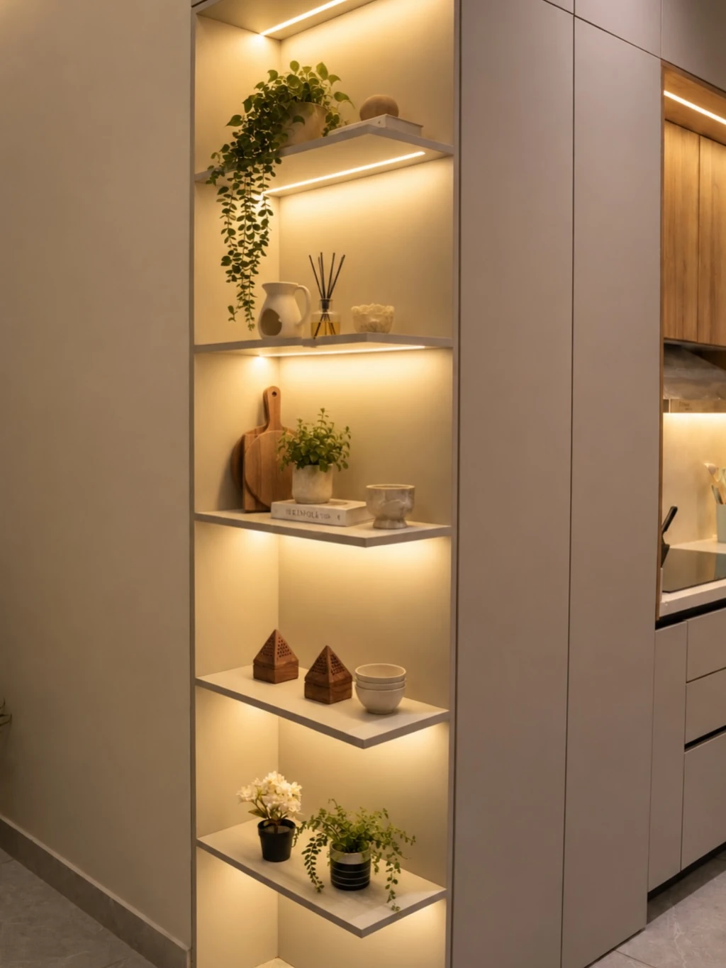 Shelving with integrated lighting